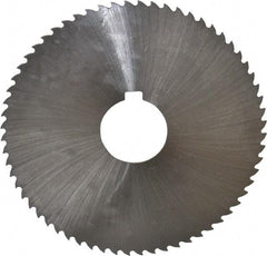 Controx - 4" Diam x 0.04" Blade Thickness x 1" Arbor Hole Diam, 64 Tooth Slitting and Slotting Saw - Arbor Connection, Right Hand, Uncoated, Cobalt, 15° Rake, Concave Ground, Contains Keyway - Best Tool & Supply