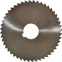 Controx - 4" Diam x 1/8" Blade Thickness x 1" Arbor Hole Diam, 48 Tooth Slitting and Slotting Saw - Arbor Connection, Right Hand, Uncoated, Cobalt, 15° Rake, Concave Ground, Contains Keyway - Best Tool & Supply