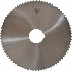 Controx - 5" Diam x 0.04" Blade Thickness x 1" Arbor Hole Diam, 80 Tooth Slitting and Slotting Saw - Arbor Connection, Right Hand, Uncoated, Cobalt, 15° Rake, Concave Ground, Contains Keyway - Best Tool & Supply