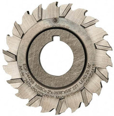 Controx - 2" Blade Diam x x 0.0938" Blade Thickness, 5/8" Hole, 22 Teeth, Cobalt Side Chip Saw - Staggered Tooth, Arbor Connection, Right Hand Cut, Uncoated, with Keyway - Best Tool & Supply