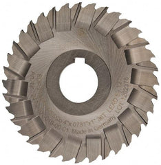 Controx - 4" Blade Diam x x 0.0781" Blade Thickness, 1" Hole, 36 Teeth, Cobalt Side Chip Saw - Staggered Tooth, Arbor Connection, Right Hand Cut, Uncoated, with Keyway - Best Tool & Supply