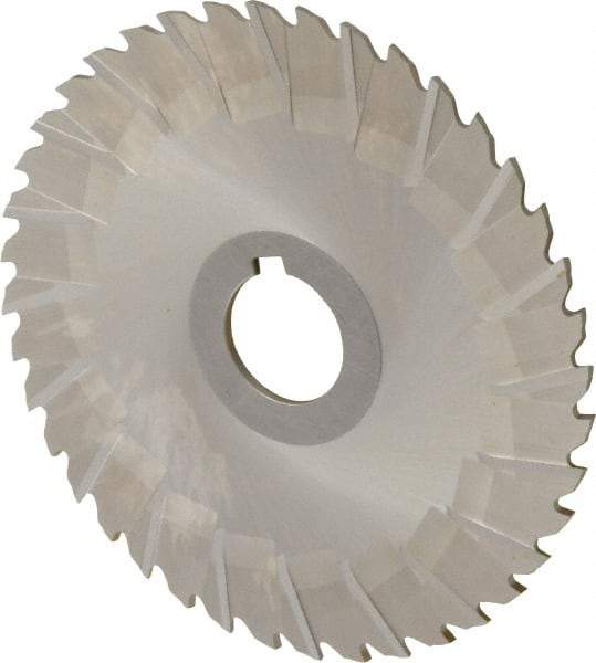 Controx - 5" Blade Diam x x 0.0938" Blade Thickness, 1" Hole, 40 Teeth, Cobalt Side Chip Saw - Staggered Tooth, Arbor Connection, Right Hand Cut, Uncoated, with Keyway - Best Tool & Supply