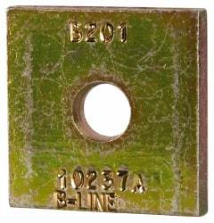 Cooper B-Line - 3/8" Rod, Zinc Dichromate Steel Square Strut Washer - 3/8" Bolt, Used with Cooper B Line Metal Framing Channels - Best Tool & Supply