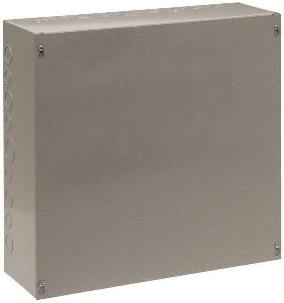 Cooper B-Line - Steel Junction Box Enclosure Screw Flat Cover - NEMA 1, 24" Wide x 24" High x 6" Deep - Best Tool & Supply