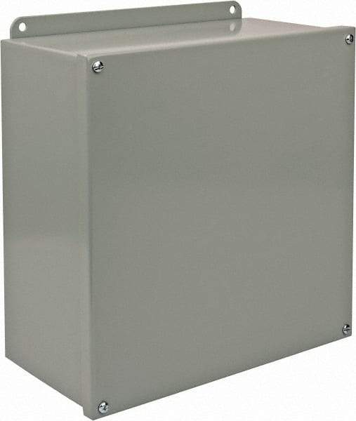 Cooper B-Line - Steel Standard Enclosure Screw Flat Cover - NEMA 12, 13, 12" Wide x 12" High x 6" Deep, Dirt-tight & Dust-tight - Best Tool & Supply