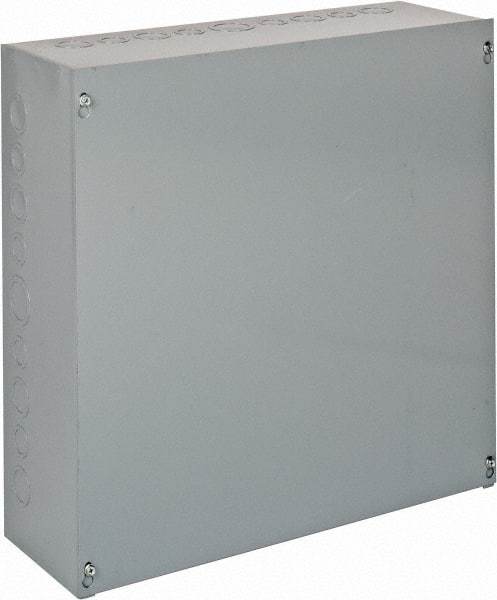 Cooper B-Line - Steel Junction Box Enclosure Screw Flat Cover - NEMA 1, 18" Wide x 18" High x 6" Deep - Best Tool & Supply