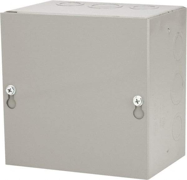 Cooper B-Line - Steel Junction Box Enclosure Screw Flat Cover - NEMA 1, 6" Wide x 6" High x 4" Deep - Best Tool & Supply