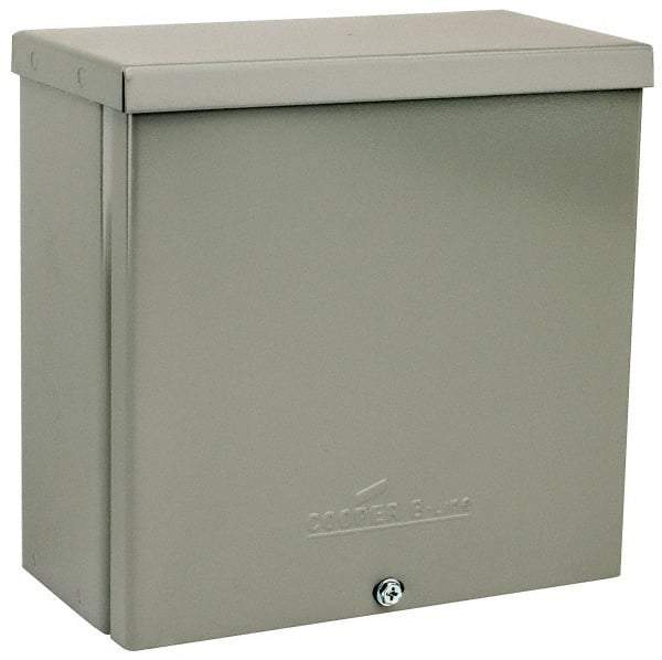 Cooper B-Line - Steel Junction Box Enclosure Screw Flat Cover - NEMA 3R, 8" Wide x 8" High x 4" Deep, Rainproof - Best Tool & Supply