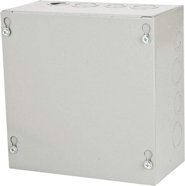 Cooper B-Line - Steel Junction Box Enclosure Screw Flat Cover - NEMA 1, 8" Wide x 8" High x 4" Deep - Best Tool & Supply