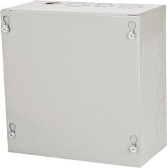 Cooper B-Line - Steel Junction Box Enclosure Screw Flat Cover - NEMA 1, 8" Wide x 8" High x 4" Deep - Best Tool & Supply