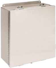 Cooper B-Line - Stainless Steel Standard Enclosure Hinge Flat Cover - NEMA 4, 12, 13, 3RX, 4X, 12" Wide x 12" High x 6" Deep, Corrosion Resistant, Dust-tight, Rainproof & Watertight - Best Tool & Supply