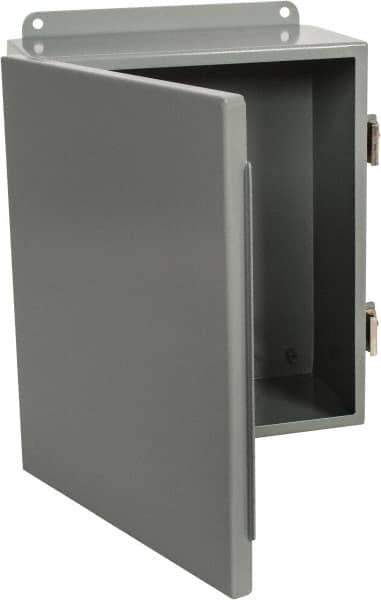 Cooper B-Line - Steel Standard Enclosure Hinge Flat Cover - NEMA 12, 13, 10" Wide x 12" High x 5" Deep, Dirt-tight & Dust-tight - Best Tool & Supply