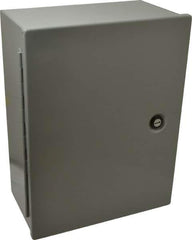 Cooper B-Line - Steel Standard Enclosure Hinge Flat Cover - NEMA 1, 12" Wide x 16" High x 6-5/8" Deep - Best Tool & Supply