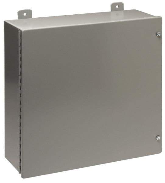 Cooper B-Line - Steel Standard Enclosure Hinge Flat Cover - NEMA 12, 13, 20" Wide x 20" High x 7" Deep, Dirt-tight & Dust-tight - Best Tool & Supply