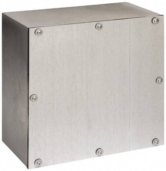 Cooper B-Line - Steel Junction Box Enclosure Screw Flat Cover - NEMA 3, 12, 12" Wide x 12" High x 6" Deep, Rainproof - Best Tool & Supply