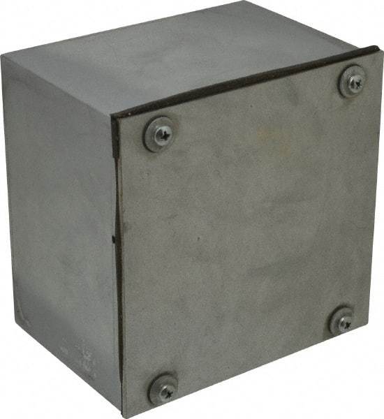 Cooper B-Line - Steel Junction Box Enclosure Screw Flat Cover - NEMA 3, 12, 6" Wide x 6" High x 4" Deep, Dust-tight & Rainproof - Best Tool & Supply