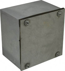 Cooper B-Line - Steel Junction Box Enclosure Screw Flat Cover - NEMA 3, 12, 6" Wide x 6" High x 4" Deep, Dust-tight & Rainproof - Best Tool & Supply