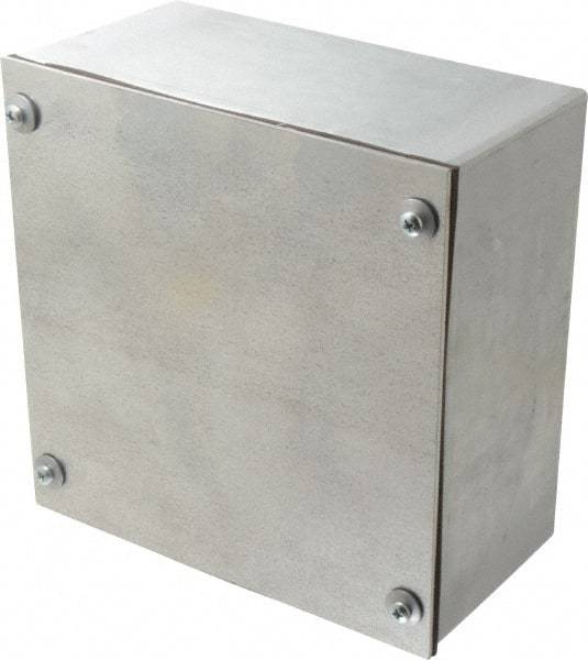 Cooper B-Line - Steel Junction Box Enclosure Screw Flat Cover - NEMA 3, 12, 8" Wide x 8" High x 4" Deep, Dust-tight & Rainproof - Best Tool & Supply