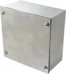 Cooper B-Line - Steel Junction Box Enclosure Screw Flat Cover - NEMA 3, 12, 8" Wide x 8" High x 4" Deep, Dust-tight & Rainproof - Best Tool & Supply