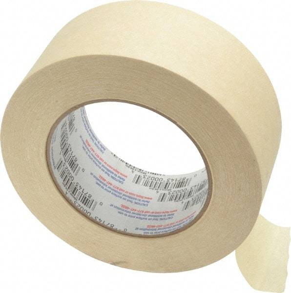 Intertape - 2" Wide x 60 Yd Long Tan Paper Masking Tape - Series PG505, 5.8 mil Thick, 20 In/Lb Tensile Strength - Best Tool & Supply