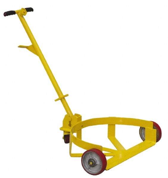 Vestil - 1,200 Lb Load Capacity, 30 & 55 Gal Drum Dolly - 28-1/8" Wide x 1/2" High, 3 Wheels - Best Tool & Supply