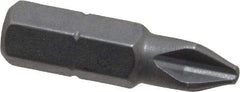 Wera - #2, Insert Phillips Screwdriver Bit - 1/4" Drive, 1" OAL - Best Tool & Supply