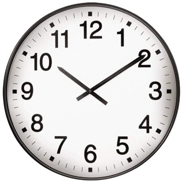 Infinity Insttruments - 17 Inch Diameter, White Face, Dial Wall Clock - Standard Display, Black Case, Runs on AA Battery - Best Tool & Supply