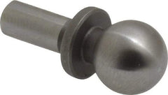 Gibraltar - 3/8" Ball Diam, 3/16" Shank Diam, Steel Inspection Tooling Ball - Slip-Fit Shank, 3/4" Ball Center to Shank Bottom, 0.3" Ball Center to Shoulder Bottom, with Shoulder - Best Tool & Supply