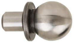 Gibraltar - 1/2" Ball Diam, 1/4" Shank Diam, Steel Inspection Tooling Ball - Thread Shank, 5/8" Ball Center to Shank Bottom, 5/16" Ball Center to Shoulder Bottom, with Shoulder - Best Tool & Supply