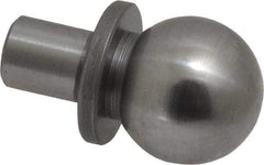 Gibraltar - 1/2" Ball Diam, 1/4" Shank Diam, Steel Inspection Tooling Ball - Thread Shank, 5/8" Ball Center to Shank Bottom, 5/16" Ball Center to Shoulder Bottom, with Shoulder - Best Tool & Supply