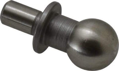 Gibraltar - 12mm Ball Diam, 6mm Shank Diam, Steel Inspection Tooling Ball - Thread Shank, 22mm Ball Center to Shank Bottom, 12mm Ball Center to Shoulder Bottom, with Shoulder - Best Tool & Supply