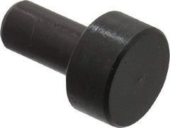 Gibraltar - 3/4" OAL, 1/4" Head Height, 1/2" OD, Hardened Steel, Ground, Press Fit Rest Button - Black Oxide Coating, 1/4" Pin Diam, 1/2" Long Pin - Best Tool & Supply