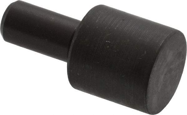 Gibraltar - 1" OAL, 1/2" Head Height, 1/2" OD, Hardened Steel, Ground, Press Fit Rest Button - Black Oxide Coating, 1/4" Pin Diam, 1/2" Long Pin - Best Tool & Supply