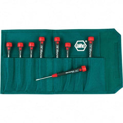 Wiha - 8 Piece Slotted & Phillips Screwdriver Set - Comes in Canvas Pouch - Best Tool & Supply