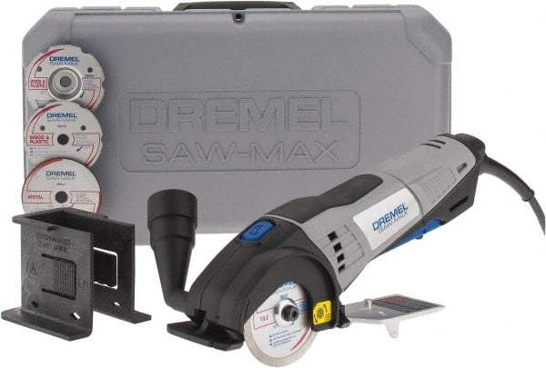 Dremel - 6 Amps, 3" Blade Diam, 17,000 RPM, Electric Circular Saw - 120 Volts, 7' Cord Length, 7/16" Arbor Hole, Left Blade - Best Tool & Supply