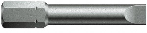 Wera - 5/16" x 0.046" Blade, 5/16" Drive Slotted Screwdriver Bit - 1-17/32" OAL - Best Tool & Supply