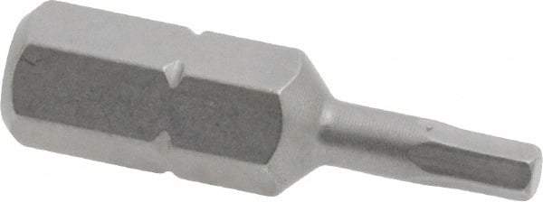 Wera - 2.5mm Hex Screwdriver Bit - 1/4" Drive, 1" OAL - Best Tool & Supply