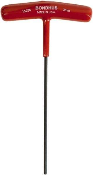 Bondhus - 3mm Hex, T-Handle Cushion Grip, Hex Key - 152mm OAL, Metric System of Measurement - Best Tool & Supply