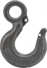 CM - Chain Grade 100, 2,700 Lbs. Load Limit Eye Rigging Hook - 0.93 Inch Hook Throat, 3.13 Inch Reach, 3/4 Inch Eye Inside Diameter, 0.21875 Inch Chain Diameter, 4.37 Inch Overall Length, 0.38 Inch Eye Thickness - Best Tool & Supply