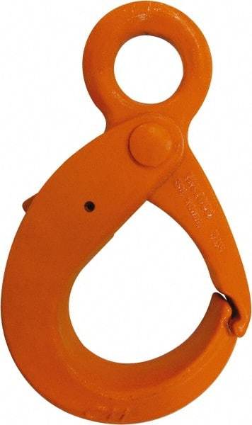 CM - Chain Grade 100, 15,000 Lbs. Load Limit Eye Latchlok Hook - 2.91 Inch Hook Throat, 8.79 Inch Reach, 1.57 Inch Eye Inside Diameter, 1/2 Inch Chain Diameter, 10.37 Inch Overall Length, 0.79 Inch Eye Thickness - Best Tool & Supply