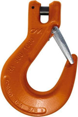 CM - 9/32 Inch Chain Diameter, Grade 100 Clevis Hook - 4,300 Lbs. Load Capacity, 0.38 Inch Inside Diameter, 0.36 Inch Pin Diameter, 0.83 Inch Hook Throat, 5.23 Inch Overall Length, 3.53 Inch Hook Width - Best Tool & Supply