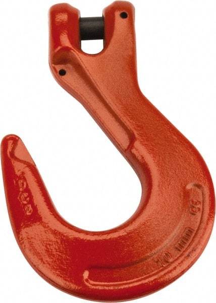 CM - 3/8 Inch Chain Diameter, Grade 100 Clevis Hook - 8,800 Lbs. Load Capacity, 0.47 Inch Inside Diameter, 0.51 Inch Pin Diameter, 1.06 Inch Hook Throat, 6.53 Inch Overall Length, 4.38 Inch Hook Width - Best Tool & Supply