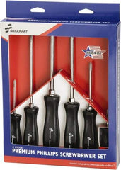 Ability One - 6 Piece Phillips Screwdriver Set - Bit Sizes: Philips #1 to #4 - Best Tool & Supply