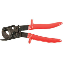 Wiha - 10" OAL, 18 AWG Capacity, Flush Cable Cutter - Curved Head, Urethane Handle - Best Tool & Supply