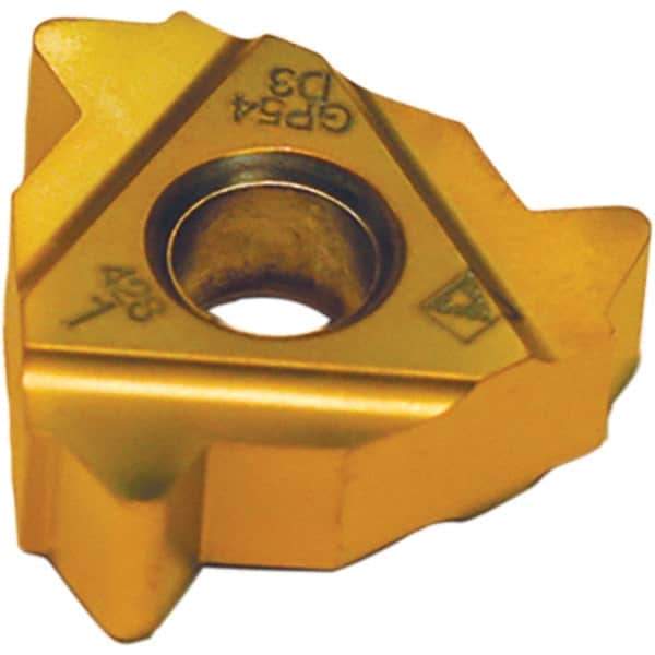 Tool-Flo - LDS54 Internal/External 4 API Rotary Shoulder Connections Laydown Threading Insert - Grade AC22F, AlTiN Coated Carbide - Best Tool & Supply