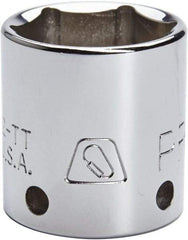 Proto - 5/16", 3/8" Drive, Standard Hand Socket - 12 Points, 1-3/32" OAL, Steel, Chrome Finish - Best Tool & Supply