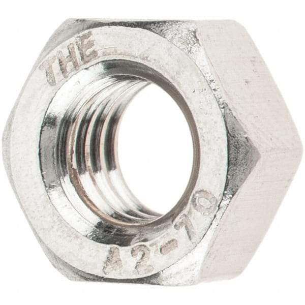 Value Collection - M6x1.00 Stainless Steel Right Hand Hex Nut - 10mm Across Flats, 5mm High, Uncoated - Best Tool & Supply