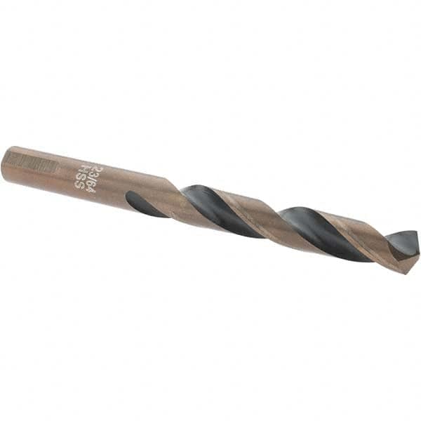 Import - 23/64" High Speed Steel, 135° Point, Round with Flats Shank Maintenance Drill Bit - Best Tool & Supply