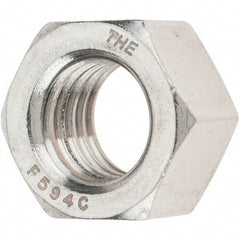 Value Collection - 5/8-11 UNC Stainless Steel Right Hand Hex Nut - 15/16" Across Flats, 35/64" High, Uncoated - Best Tool & Supply