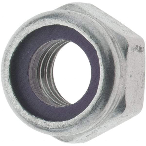 Value Collection - 5/16-18 UNC 18-8 Hex Lock Nut with Nylon Insert - 1/2" Width Across Flats, 23/64" High - Best Tool & Supply